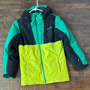 Columbia Teal and Yellow Outdoor Jacket